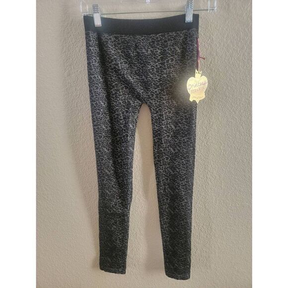 Vera Wang Princess Women's Black Gray Animal Print Pull-On Leggings Medium NWT - Picture 1 of 4